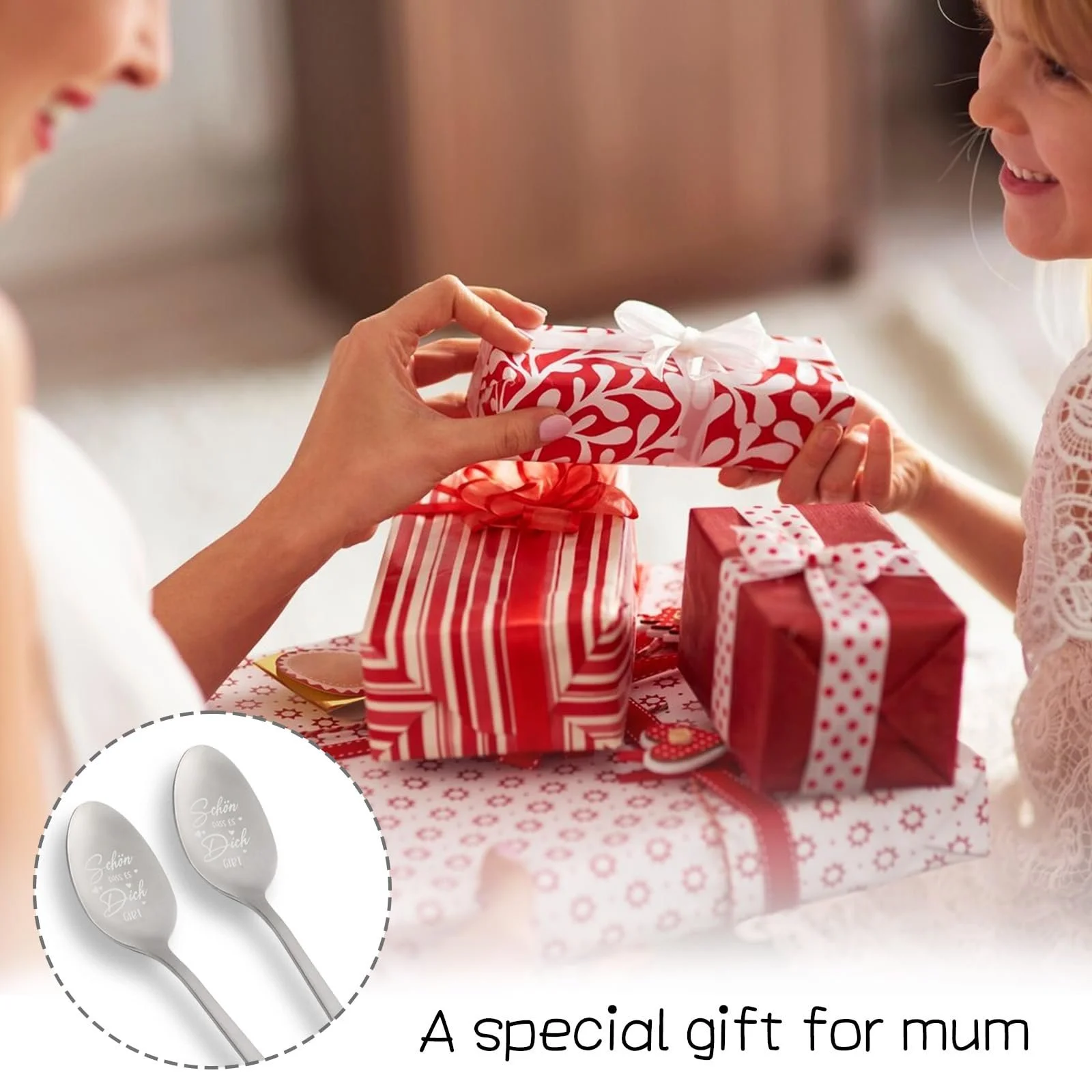 Ложка Кавова з гравіюванням, нержавіюча сталь, сріблястий, фото №7