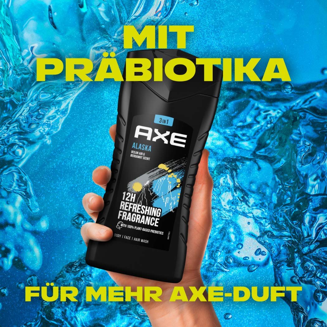 Гель для душа и шампунь Axe Alaska 3-в-1 для длительной свежести Протестировано дерматологами 250 мл 5 шт., фото №3