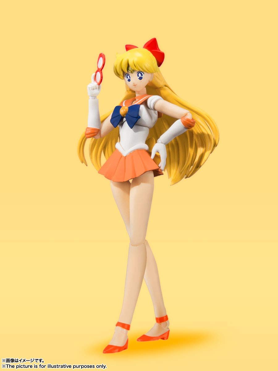 Фигурка Bandai S.H. Figuarts Sailor Moon Sailor Venus Animation Colour Edition Artemis 14 см, фото №3
