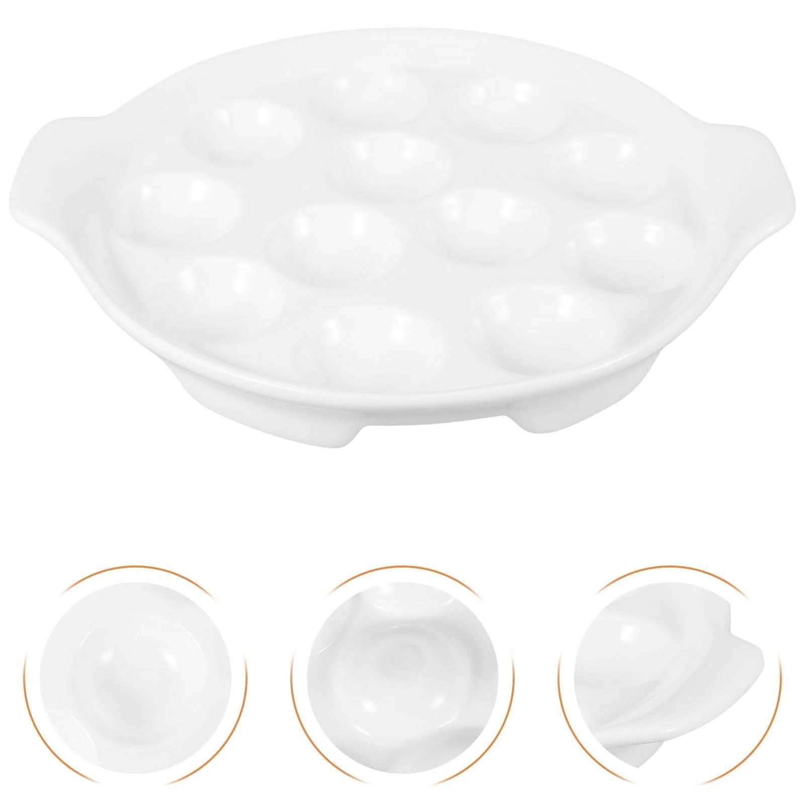 Форма для запекания улиток DECHOUS керамическая с углублениями и ручками белая, фото №8