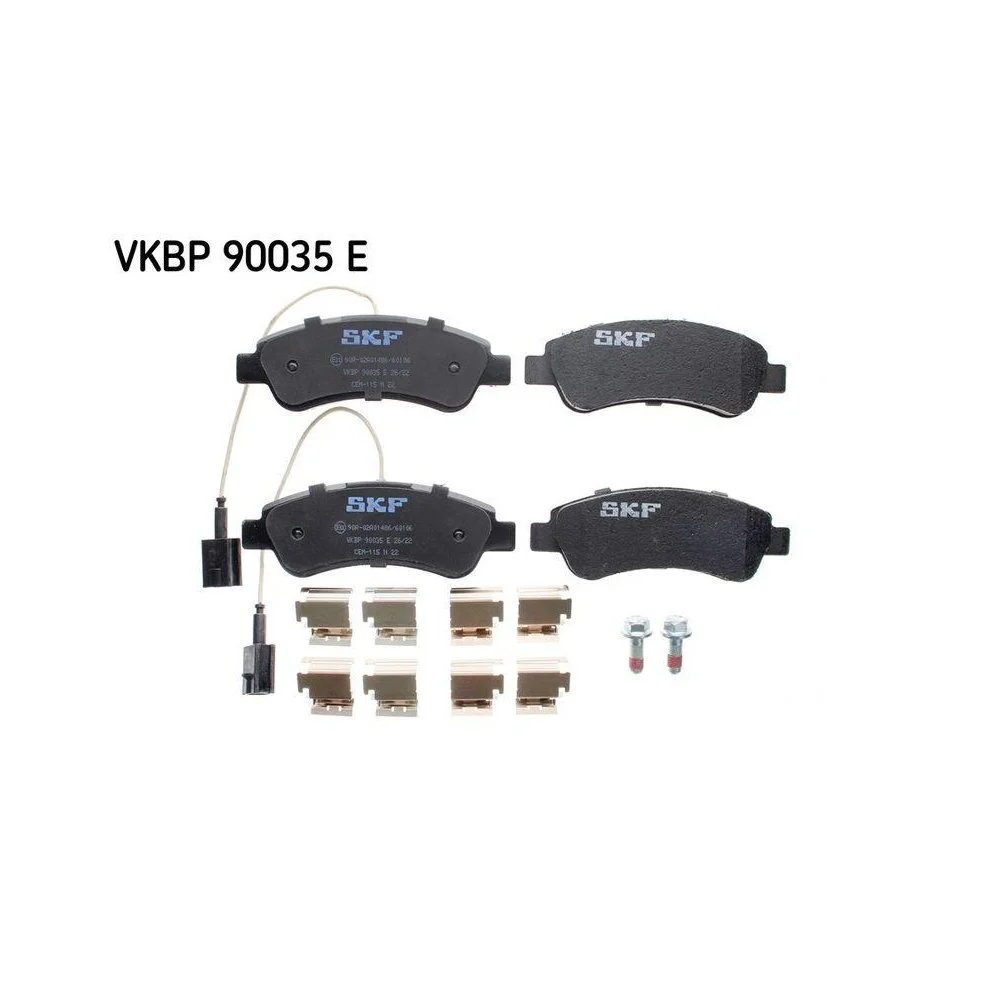 Комплект гальмівних колодок дискового гальма SKF VKBP 90035 E для CITROËN FIAT PEUGEOT, фото №1