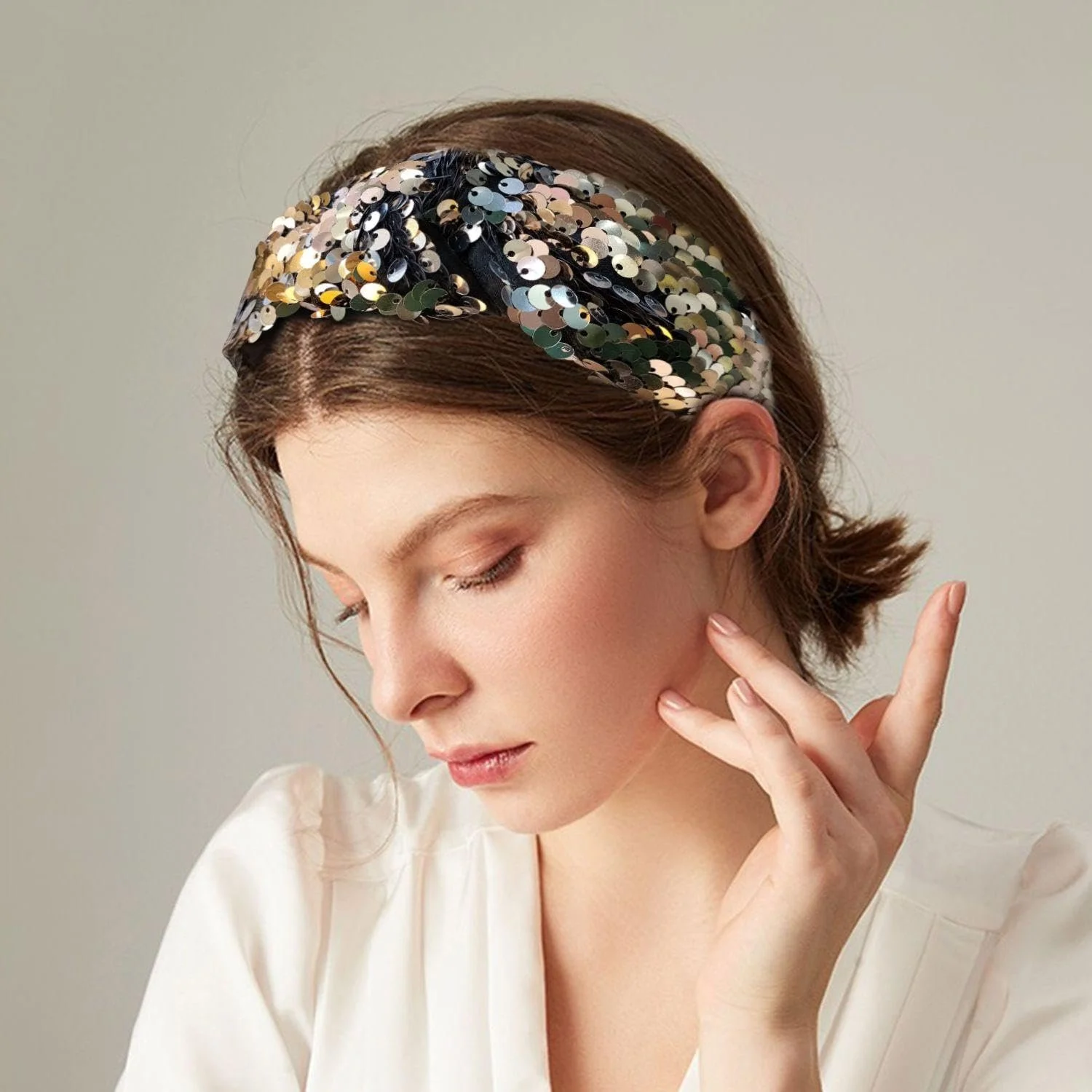 Обруч для волосся з блискітками (2 шт.), фото №4