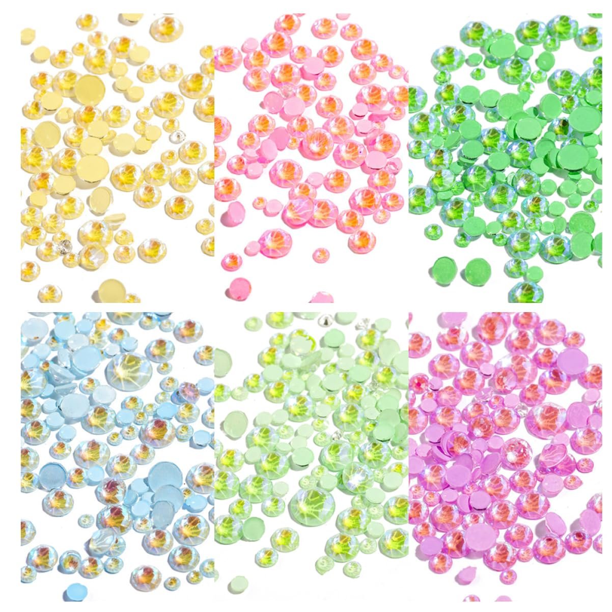 Стразы для ногтей MAGICLULU 2 шт 6 ногтей 6 мешочков смолы для ногтей драгоценные камни маникюрные дрели для женщин просты в использовании и привлекательны, фото №3