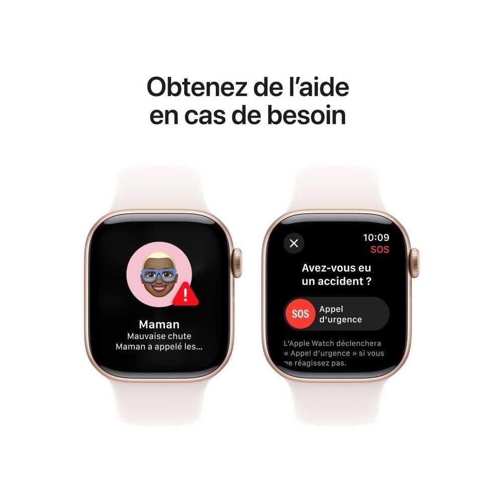 Смарт-часы Apple Series 10 (GPS + Cellular 42 мм) Розовое золото, алюминиевый корпус, бледно-розовый спортивный ремешок (M/L), фото №6