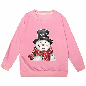 Пуловер для мальчиков С длинными рукавами, круглым вырезом и рождественским принтом, осенне-зимний synthetic.ua - Фото 1