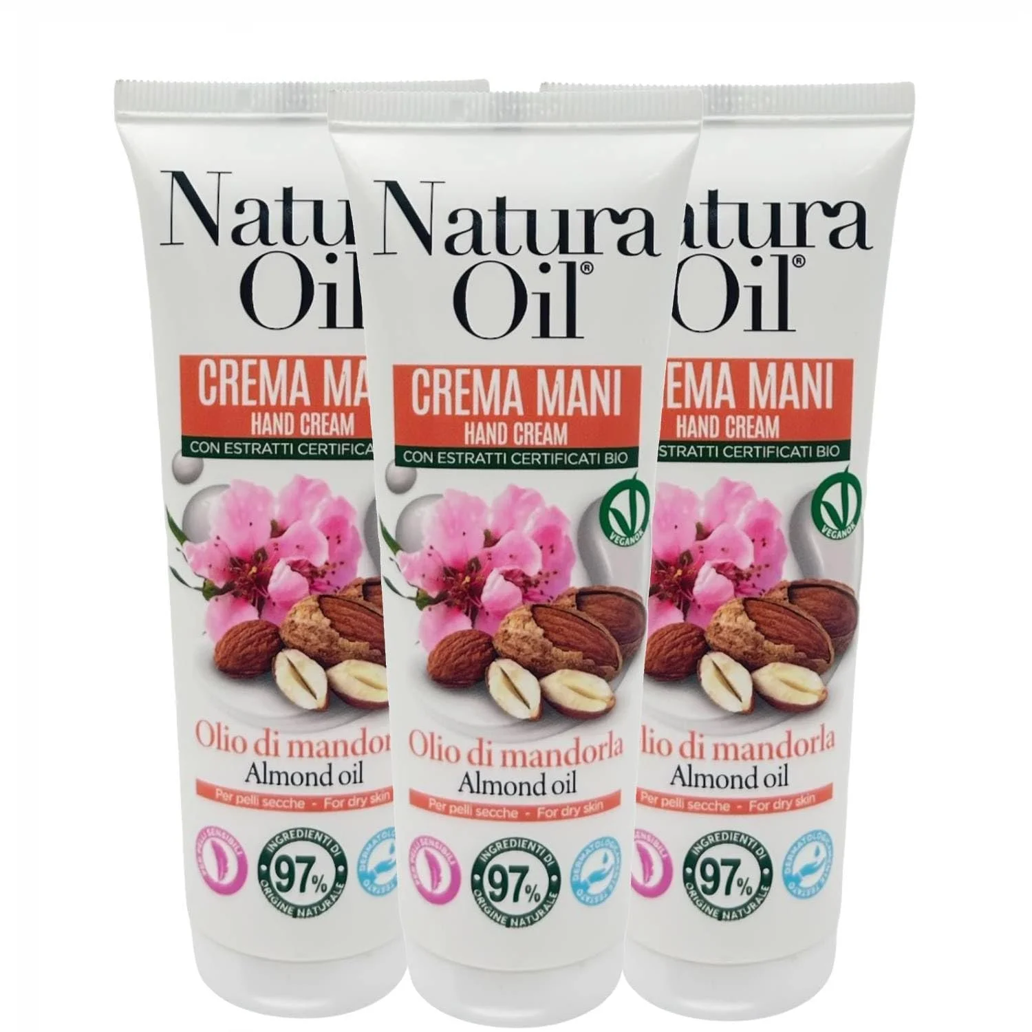 Крем для рук Suarez Nature Oil Аргановое масло 75 мл (3 шт., Миндальное масло), фото №1