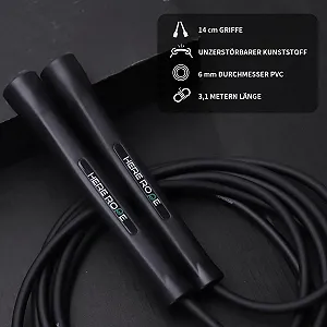 Скакалка Hererope PVC 6 мм швидкісна для боксу та фітнесу з міцними ручками ціна на synthetic.ua - Фото 1 Скакалка Hererope PVC 6 мм швидкісна для боксу та фітнесу з міцними ручками synthetic.ua - Фото 1