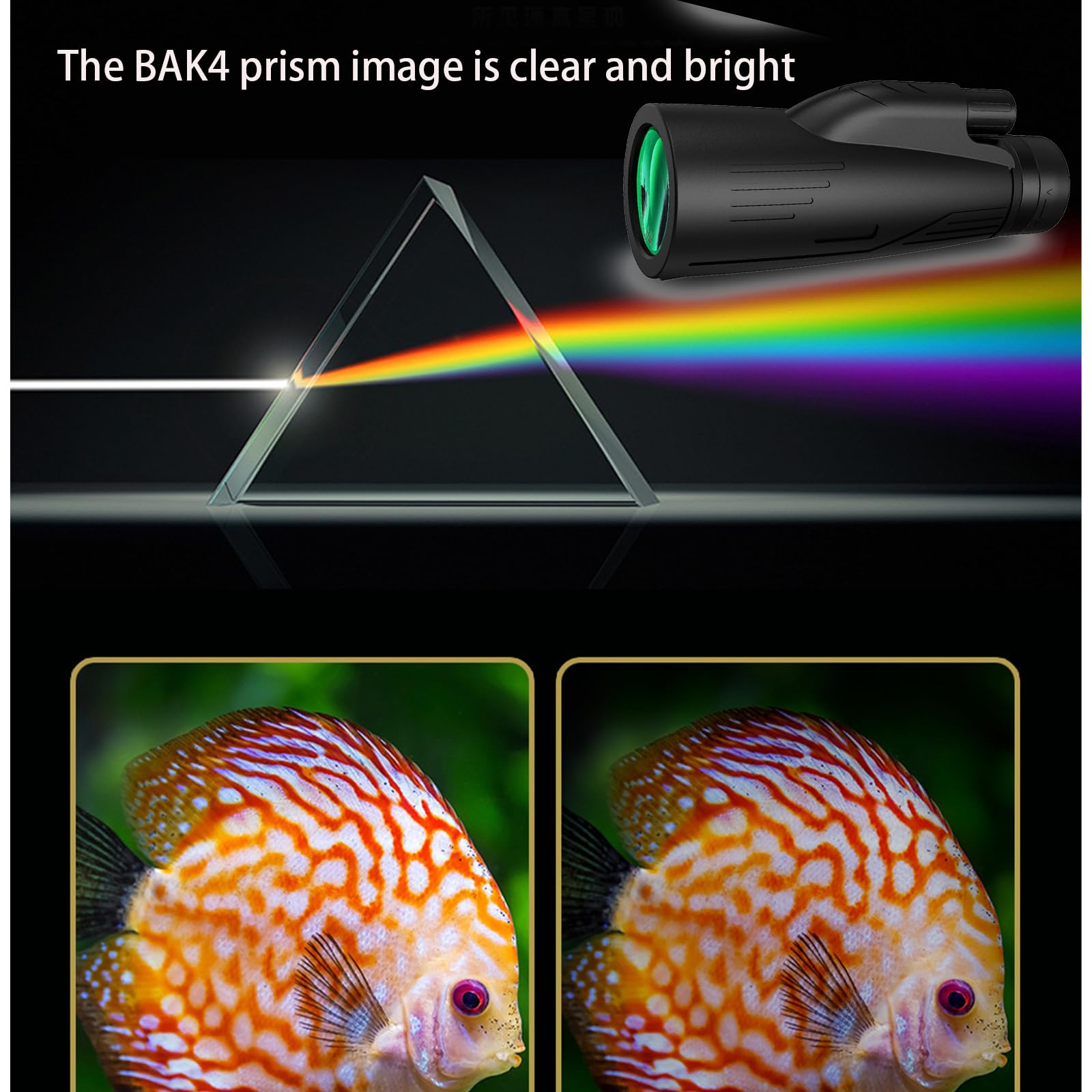 Монокуляр TAZYMKSD для дорослих з штативом для спостереження за птахами, для кемпінгу та подорожей, фото №3