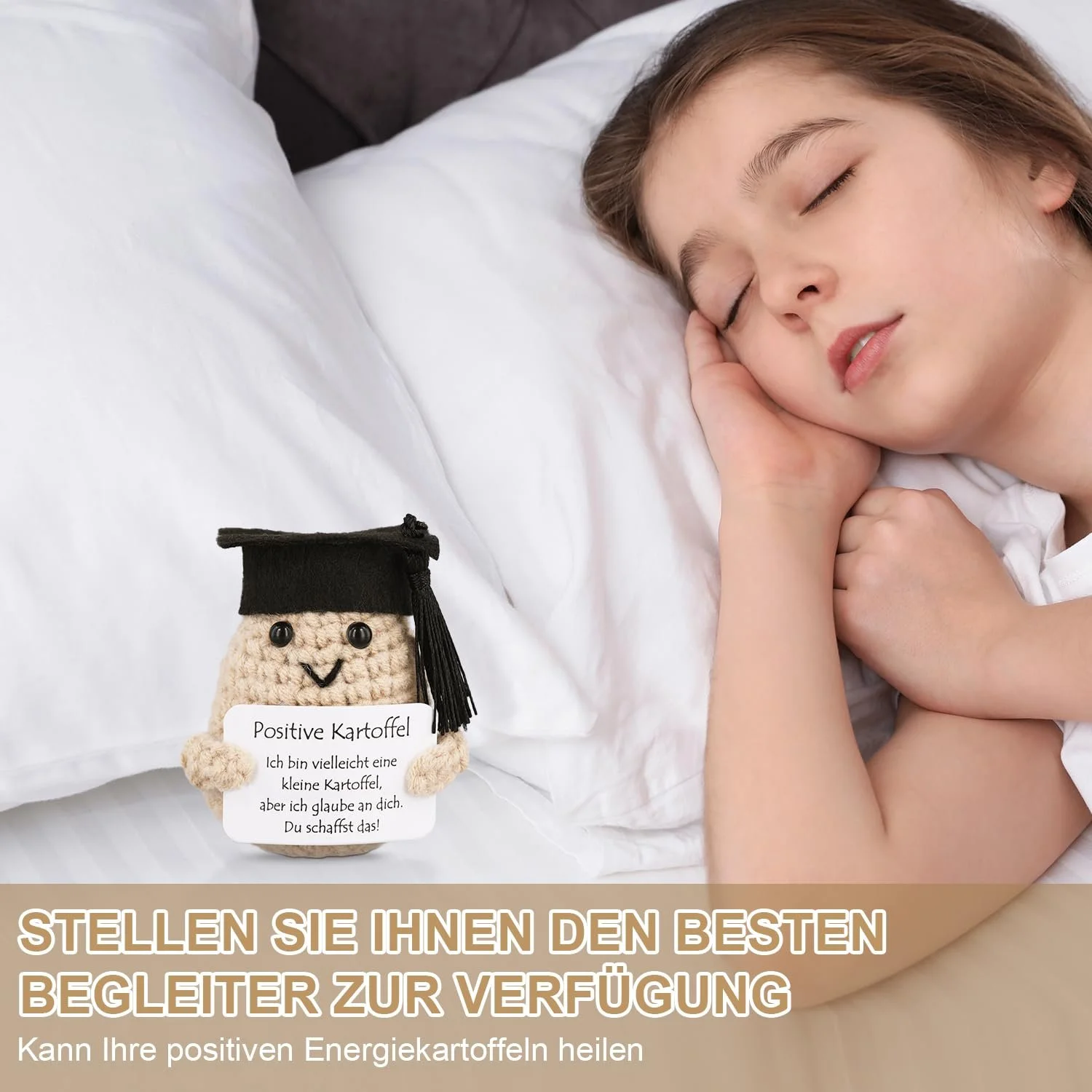 Игрушка PEUTIER Funny Positive Potato с оконечной шапочкой 8.5 см вязаная немецкая креативная вдохновляющая кукла, фото №5 Игрушка PEUTIER Funny Positive Potato с оконечной шапочкой 8.5 см вязаная немецкая креативная вдохновляющая кукла, фото №5