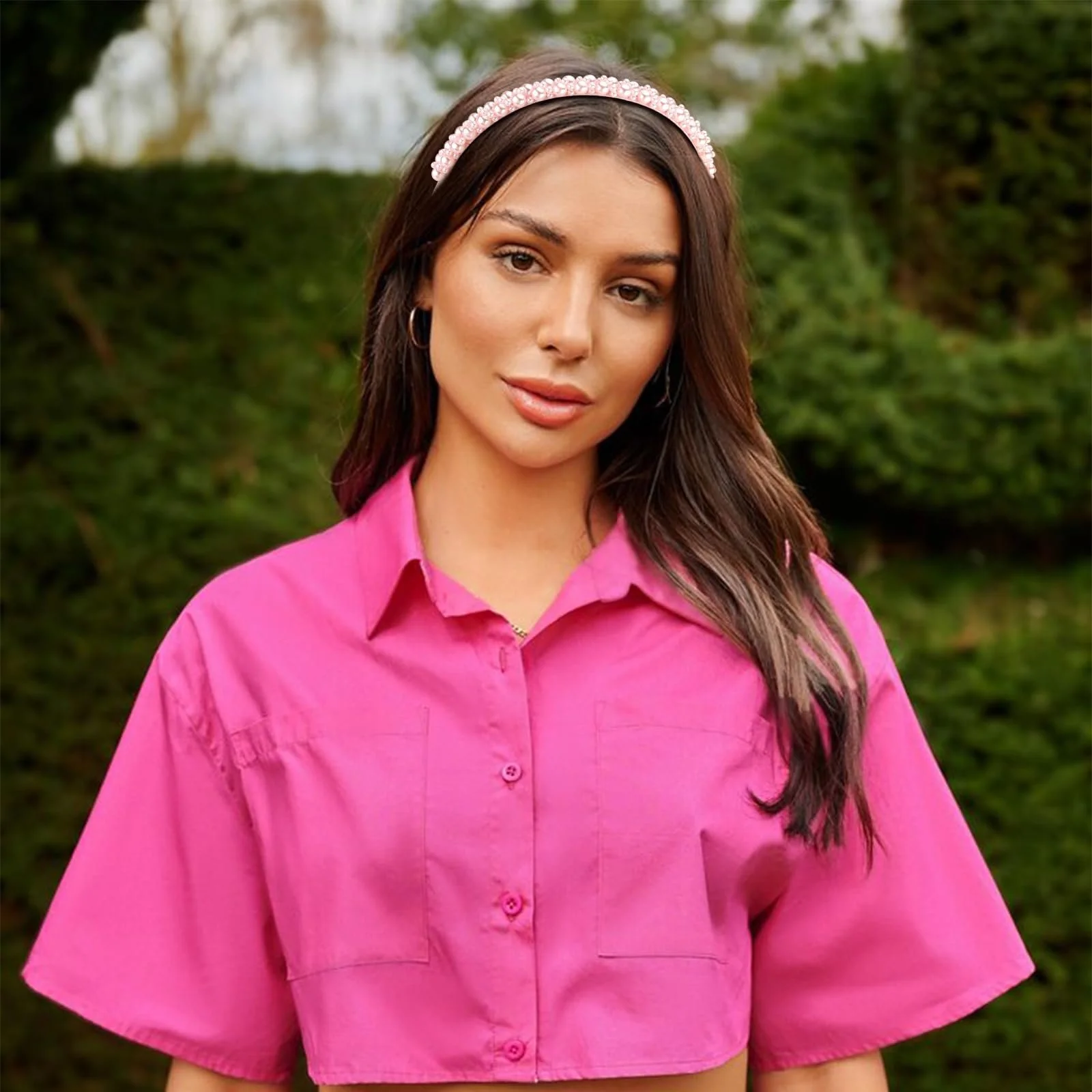 Обруч для волосся з перлами Жіночий, фото №5