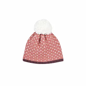 Шапка в'язана Finkid Pekoni з крапками та помпоном - Фото 1