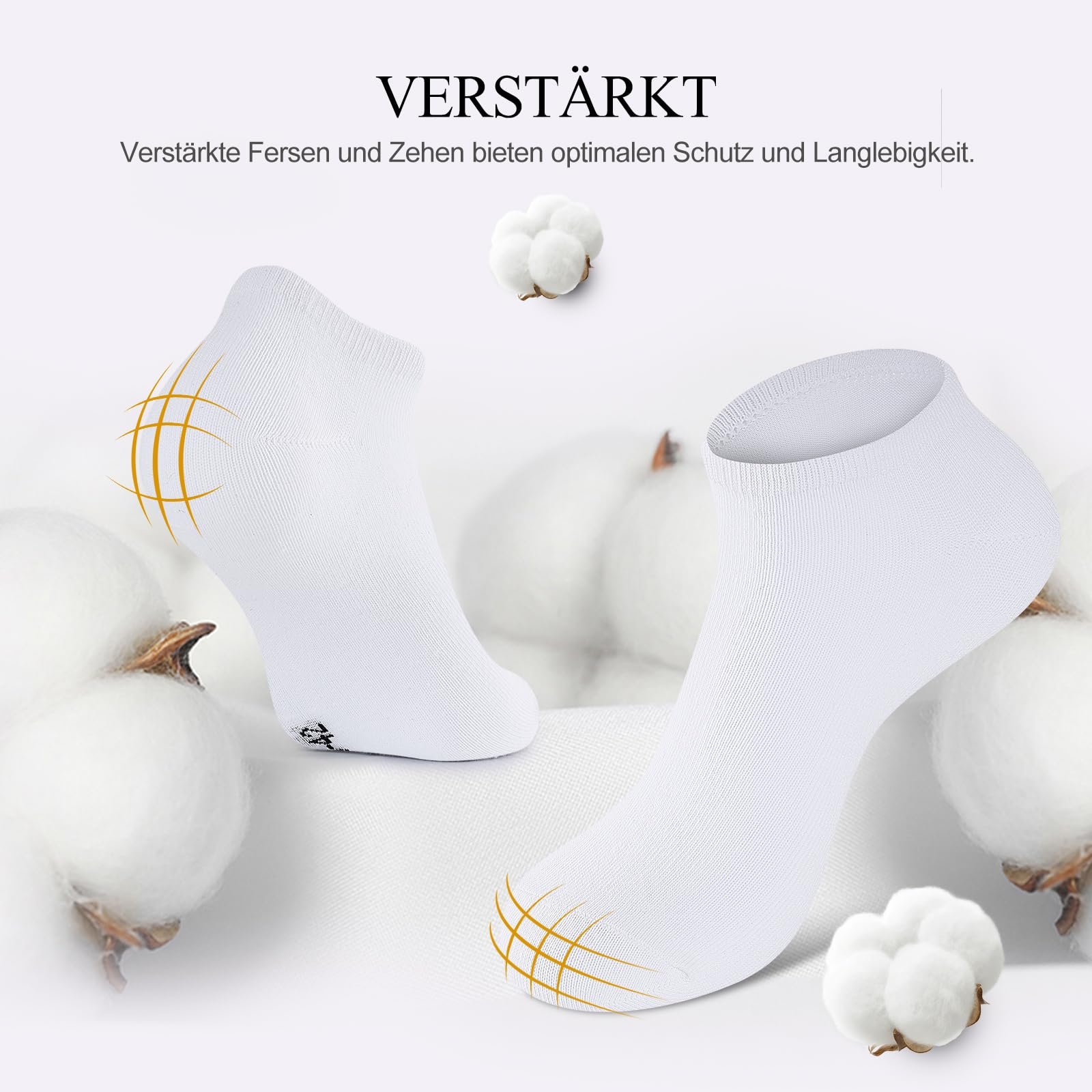 Спортивные носки Мужские Женские 39-42 43-46, 10 пар хлопковых коротких спортивных носков, полуноски, черный, белый, серый, 35-38, 47-50, фото №5