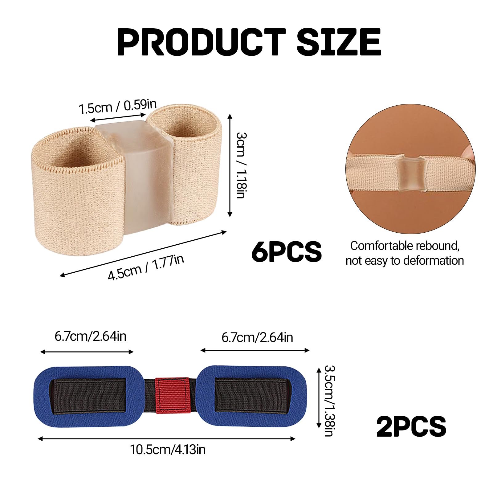 Роздільник для пальців ніг (6 шт.) Hallux Valgus, знеболення при молоткоподібних пальцях, фото №2