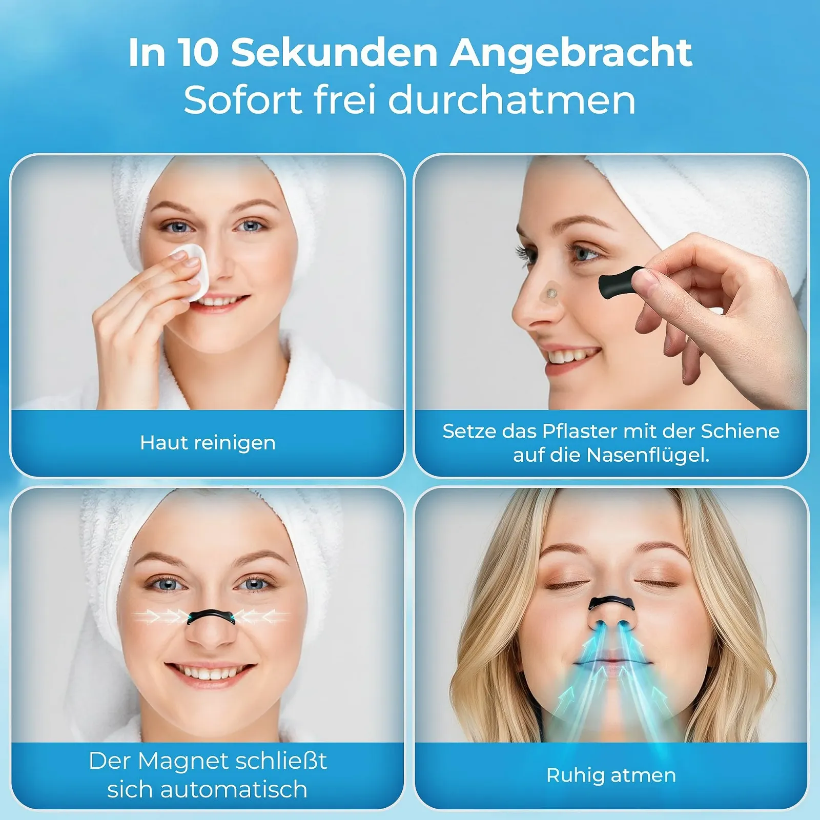 Магнитные носовые пластыри Магниты и клейкая сила Стопер против храпа (Стартовый набор 15 дней), фото №3