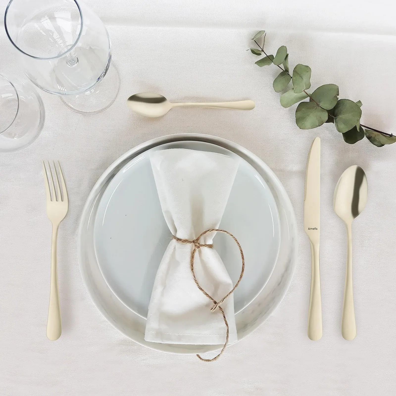 Набор столовых приборов Amefa Austin Champagner, 24 предмета, золотистый, фото №6