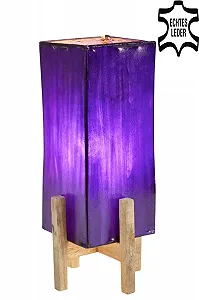 Настільна лампа Marrakesch Orient & Mediterran Interior Janka Шкіра Фіолетовий synthetic.ua - Фото 1