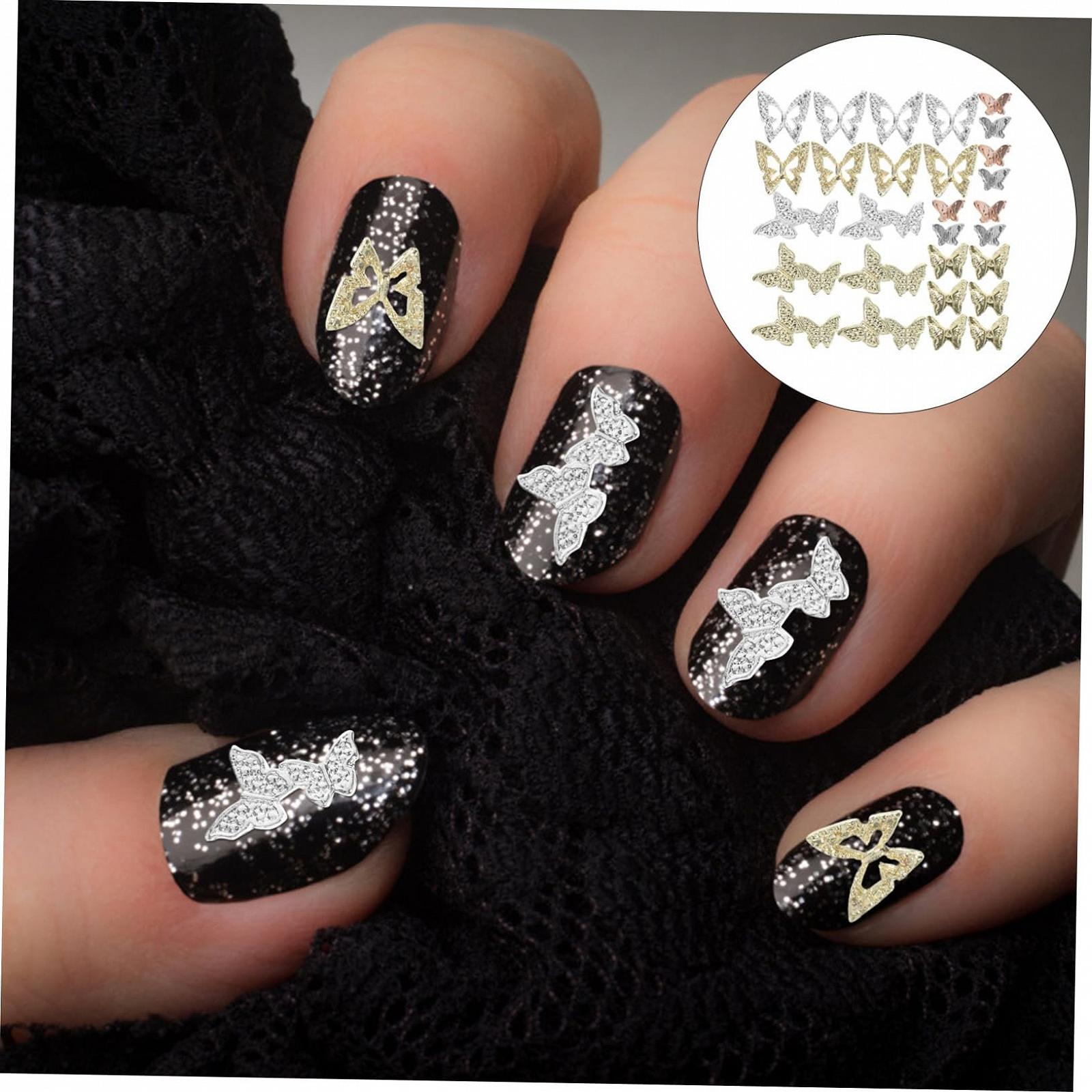 Подвески для ногтей FRCOLOR Бабочки 40 шт украшения для маникюра, фото №9