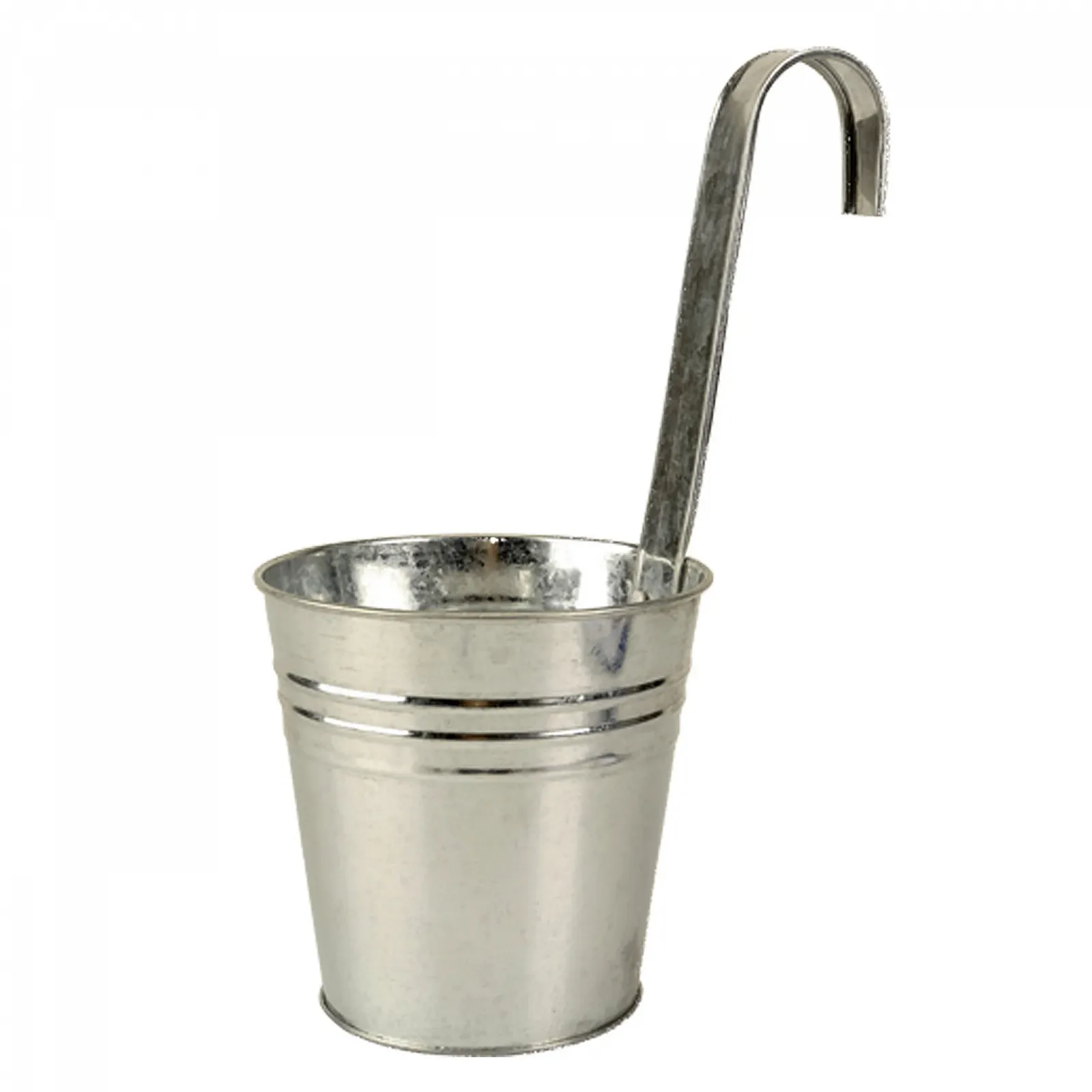 Подвесной горшок Набор 3 шт. Цинковый металлический для балкона Серебристый, фото №4