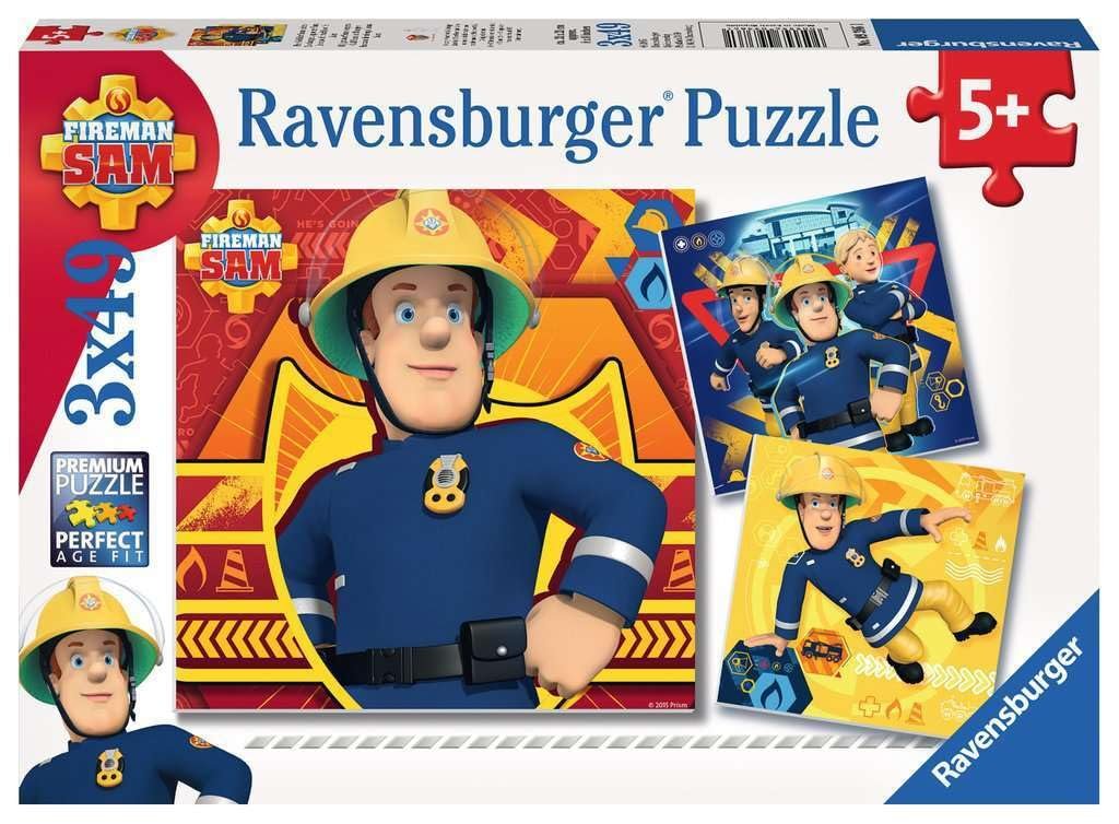 Пазл Ravensburger Fireman Sam 09386 Call Sam at Danger 3 x 49 деталей, фото №1