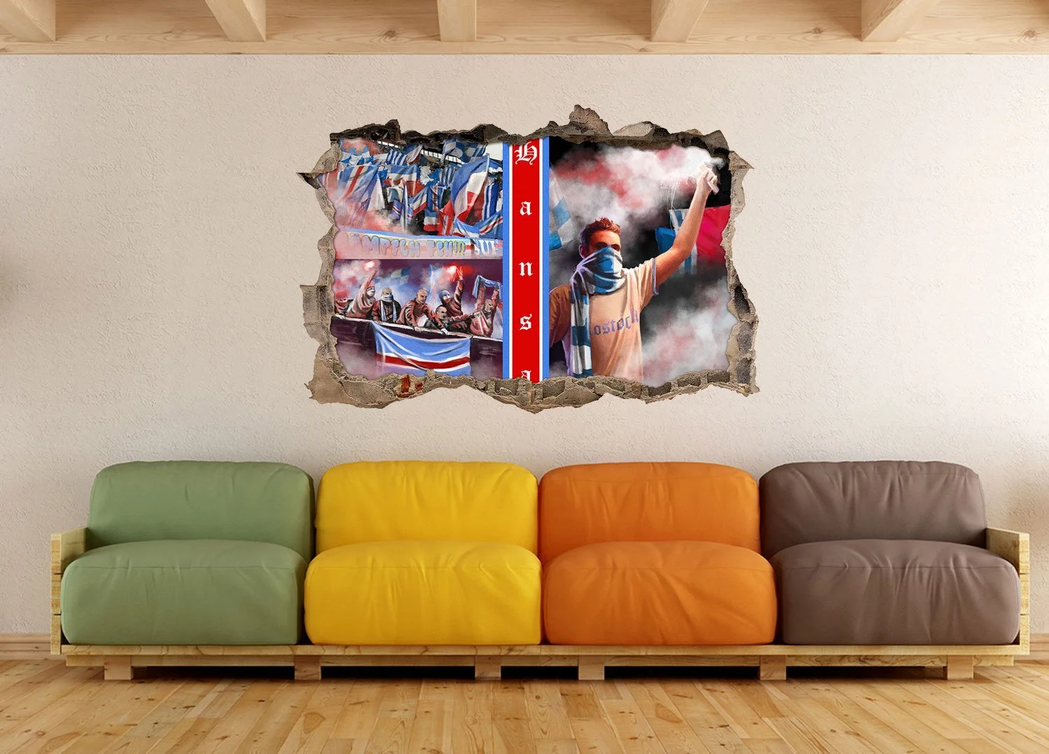 3D Наклейка на стену Rostock Коллаж 62 x 42 см, фото №3 3D Наклейка на стену Rostock Коллаж 62 x 42 см, фото №3