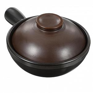 Кастрюля TOYANDONA Традиционная керамическая с крышкой, Термостойкая, Малая с одной ручкой для открытого огня - Фото 1