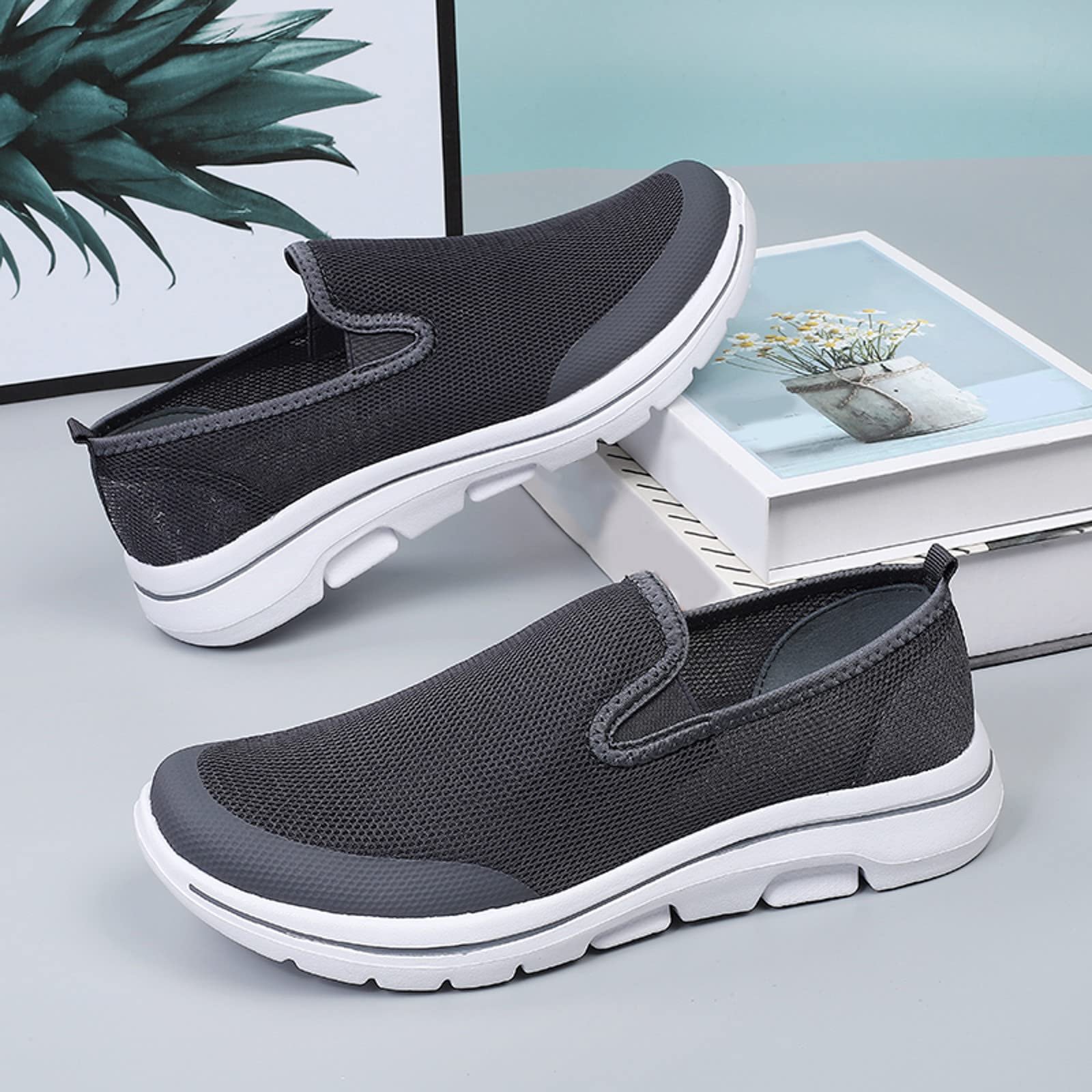 Чоловічі Сліпони PYUIYY Однотонні Літні Сітчасті Дихаючі На Товстій Підошві Зручні Легкі Широкі Чоловічі, фото №5 Чоловічі Сліпони PYUIYY Однотонні Літні Сітчасті Дихаючі На Товстій Підошві Зручні Легкі Широкі Чоловічі, фото №5