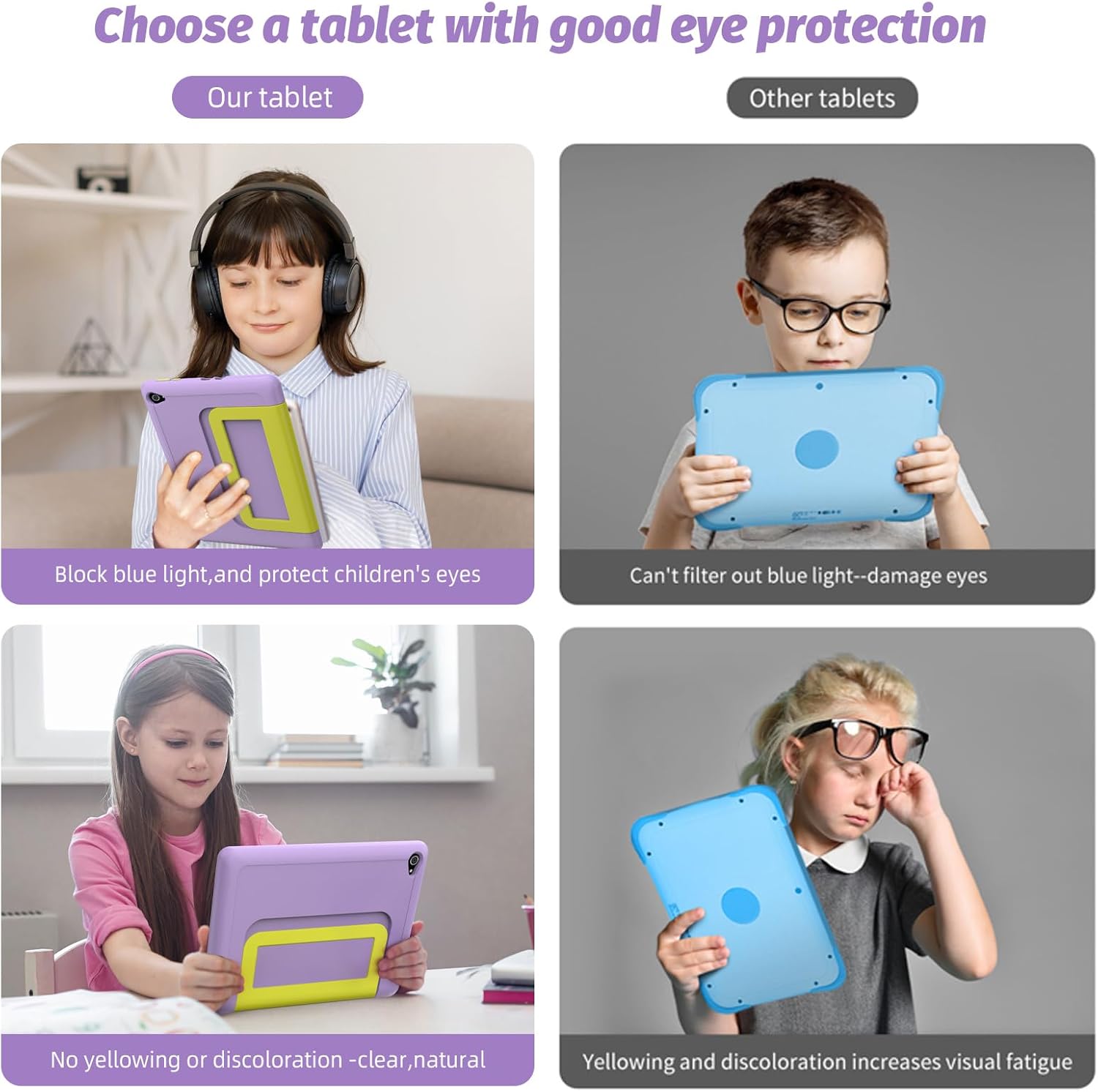 Планшет 10.1" Jeazans KT1016 3+5/64GB 8 ядер Android 14 5000 Purple, фото №5