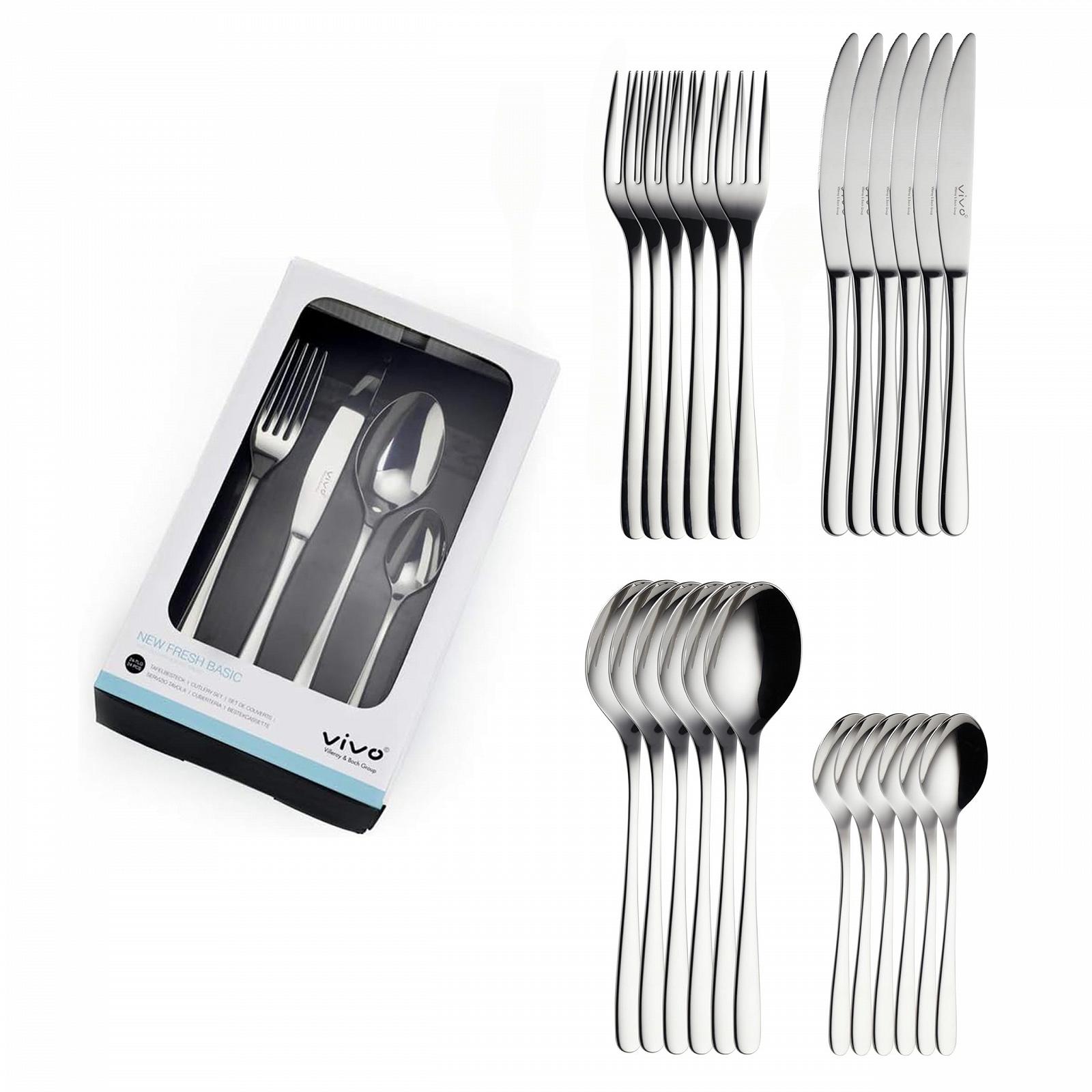 Набор столовых приборов New Fresh Basic vivo by Villeroy & Boch group, нержавеющая сталь 18/10, серебряный, фото №1 Набор столовых приборов New Fresh Basic vivo by Villeroy & Boch group, нержавеющая сталь 18/10, серебряный, фото №1