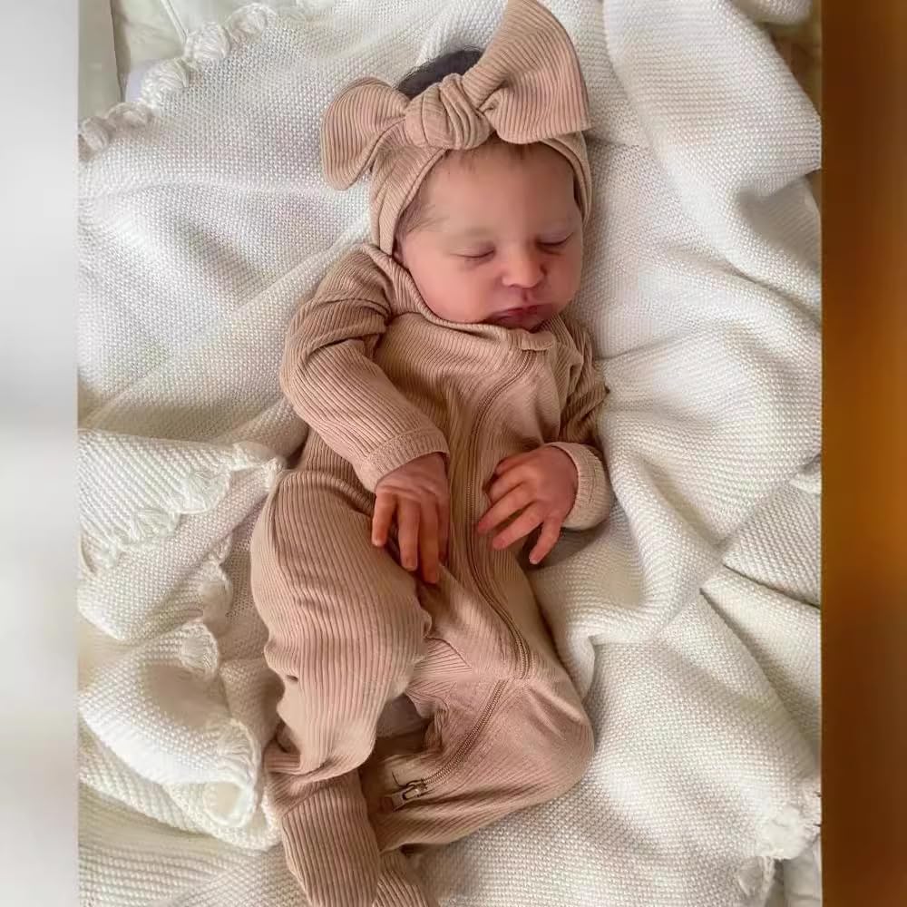 Кукла Реборн kgniess 50 см, реалистичная, спящая, силиконовая девочка, ручная работа, закрытые глаза, игрушка для детей, подарок, фото №3 Кукла Реборн kgniess 50 см, реалистичная, спящая, силиконовая девочка, ручная работа, закрытые глаза, игрушка для детей, подарок, фото №3