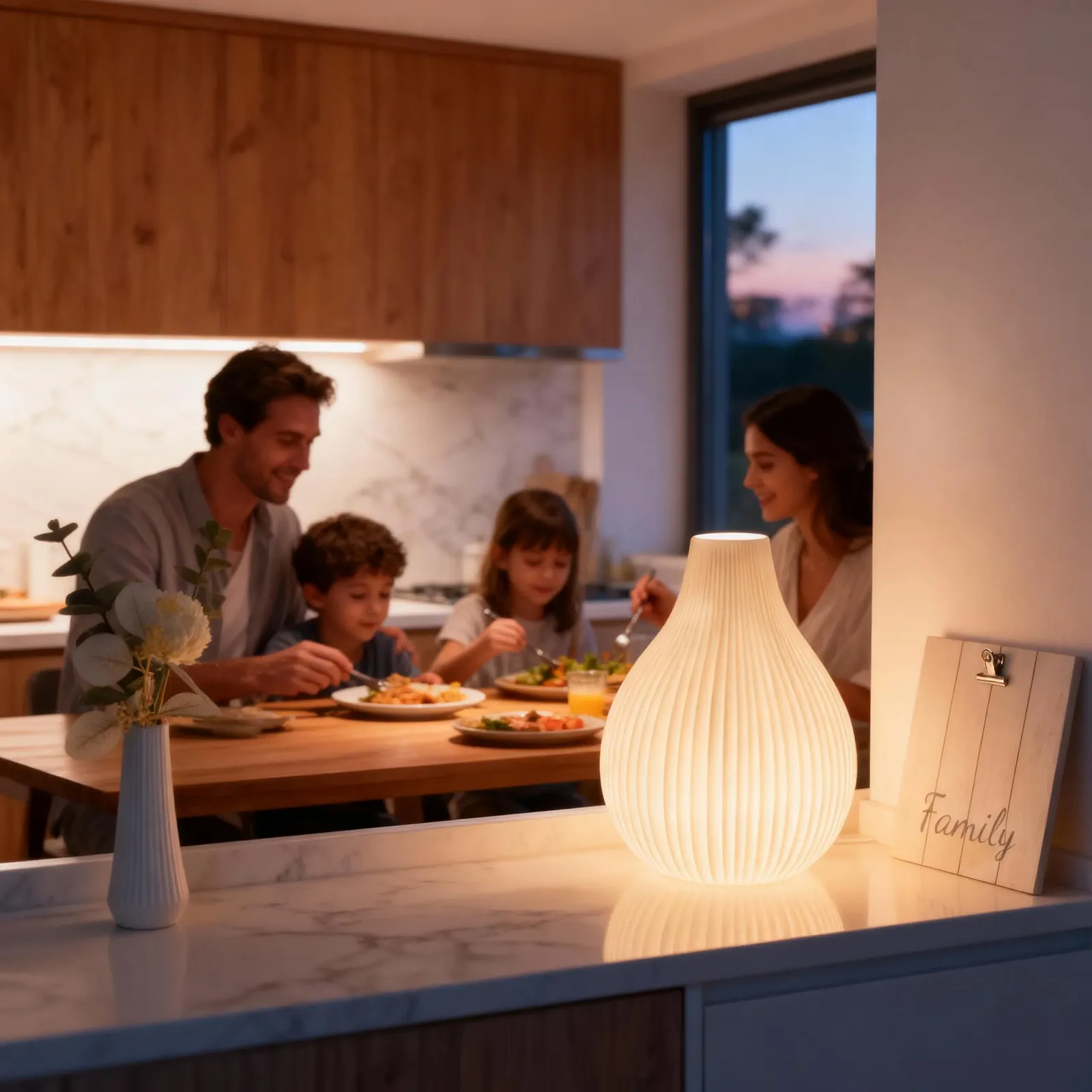 Настільна лампа Ceramic Drops з LED лампою 6 Вт біла, фото №9