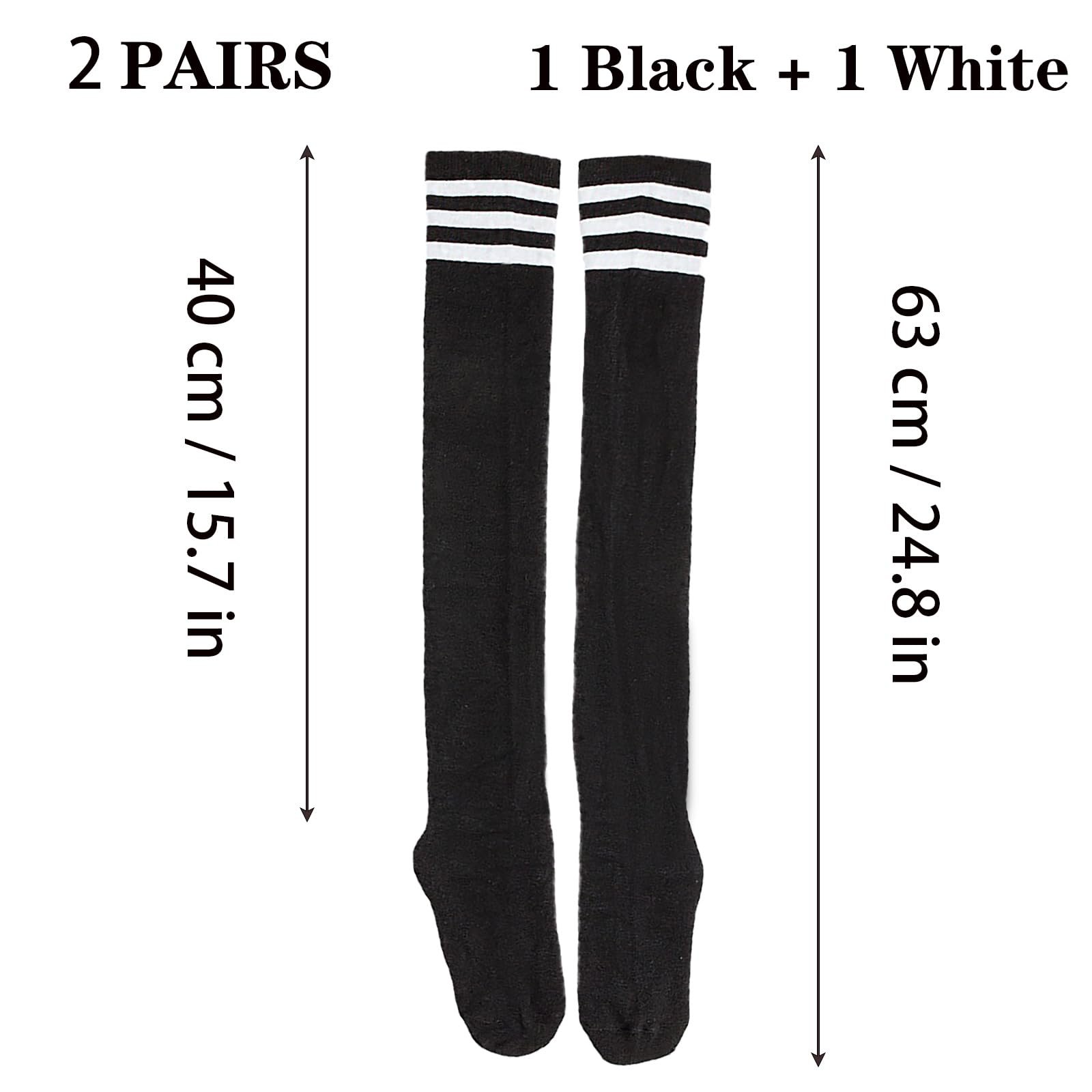 Гетры KEYRI 2 пары, гетры до икр, чулки, носки до середины ног, 3 полосатые длинные носки, One Size, модные и универсальные, фото №2