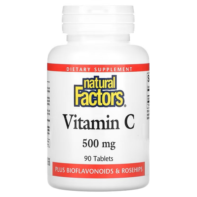 Вітамін C Natural Factors Vitamin 500 mg 90 Tablets, фото №1