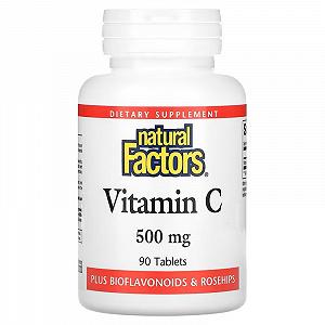 Вітамін C Natural Factors Vitamin 500 mg 90 Tablets - Фото 1