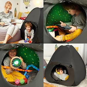 Палатка Сенсорная Мини для игр и релаксации для детей, помощь при аутизме, СДВ, тревоге, недостатке концентрации, для дома или школы, одинарная synthetic.ua - Фото 1