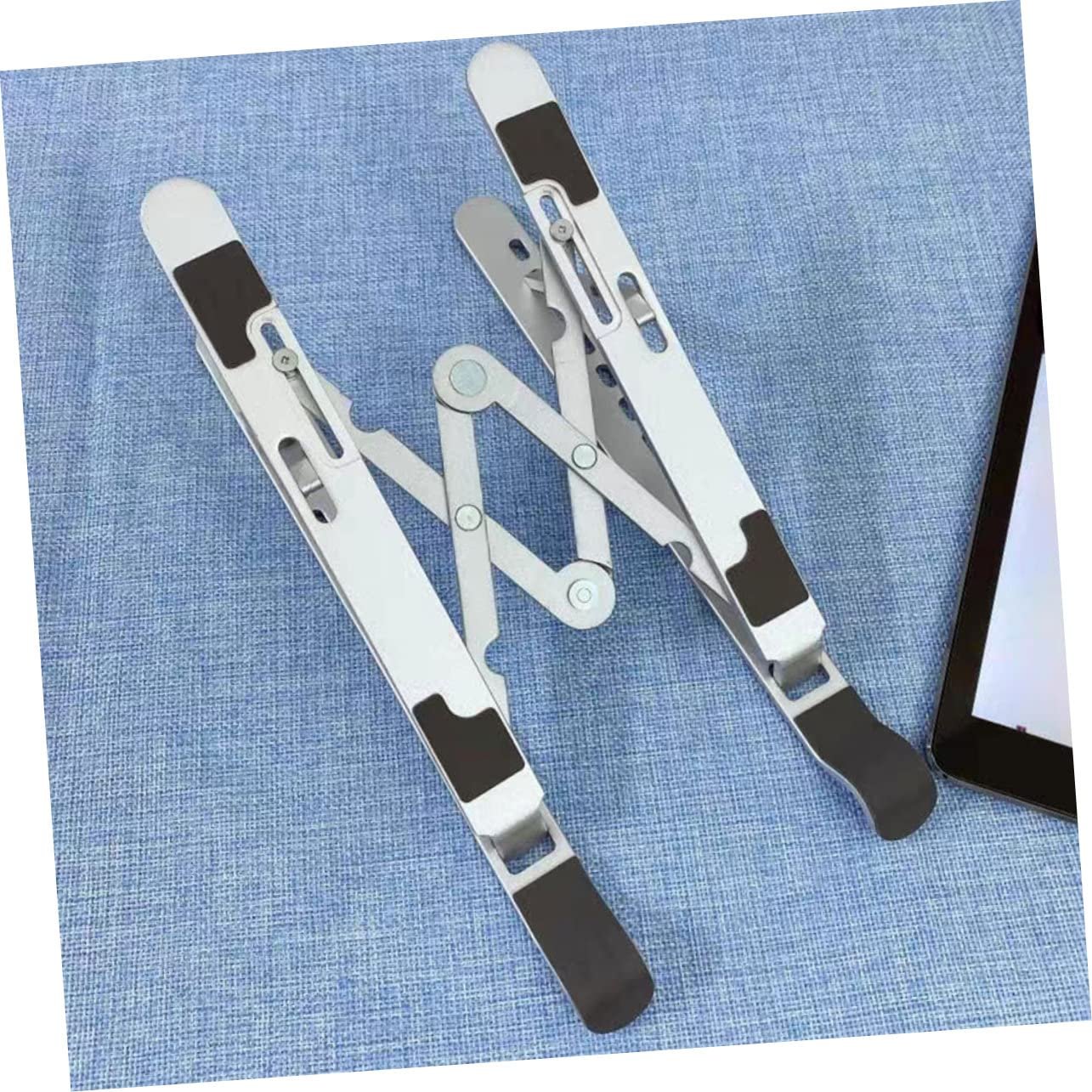 Подставка для ноутбука из алюминиевого сплава, регулируемая, складная подставка для компьютера, складная настольная подставка с функцией охлаждения, фото №4 Подставка для ноутбука из алюминиевого сплава, регулируемая, складная подставка для компьютера, складная настольная подставка с функцией охлаждения, фото №4