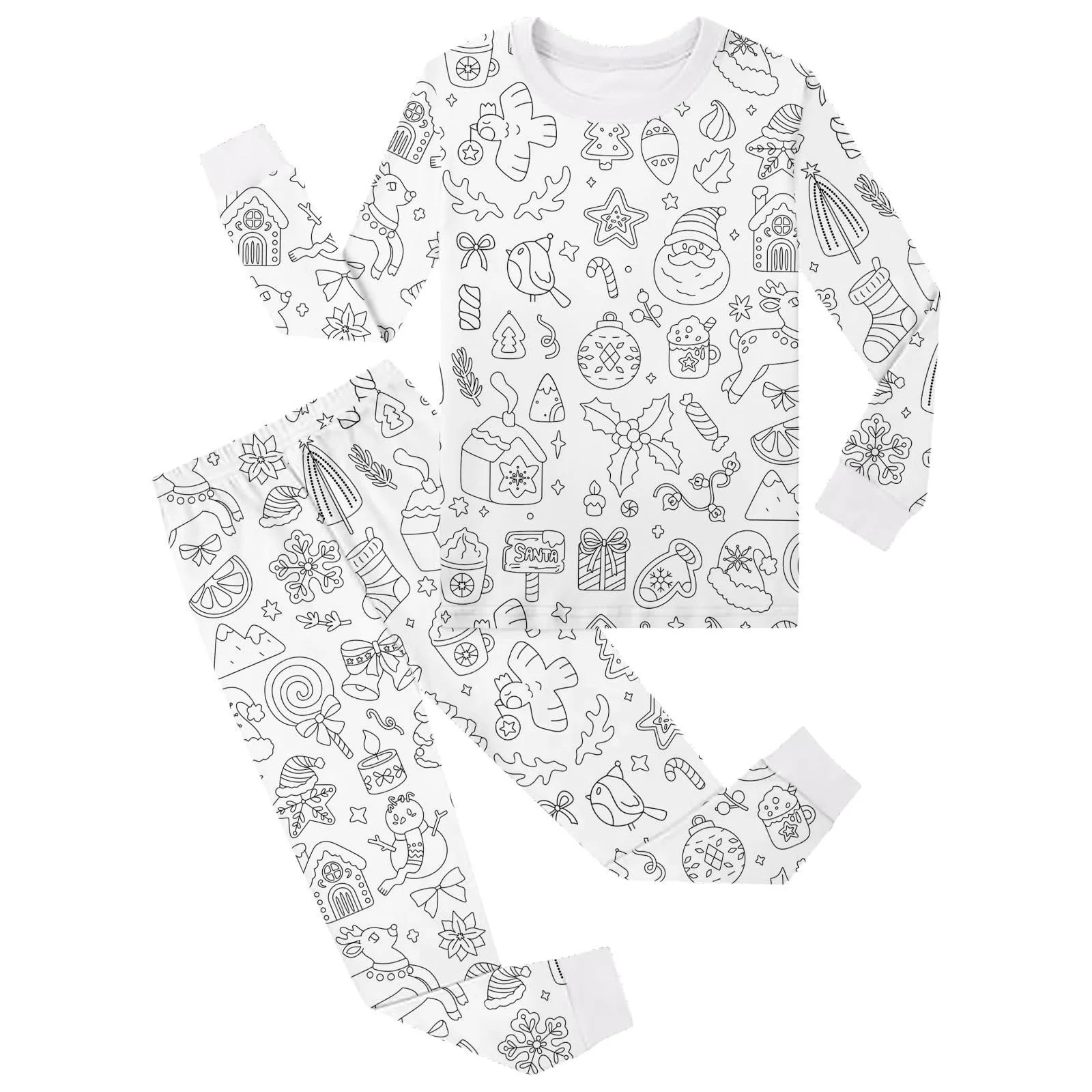 Дитяча піжама Набір для ручного розпису Мультяшний принт, фото №2