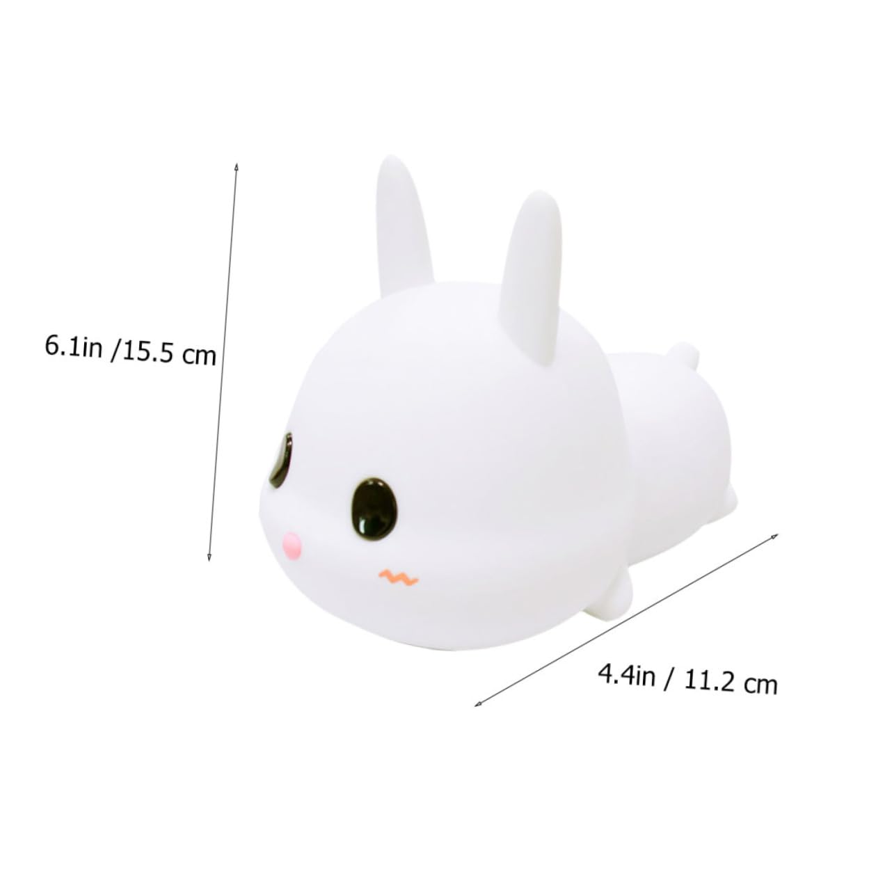 Ночник ibasenice 1 x Силиконовая лампа Светодиодная детская лампа Лампа для яслей Лампа для декора спальни Светодиодный ночной светильник Настольная лампа из силикона Лампа для сна ребенка Защита глаз Белый, фото №2