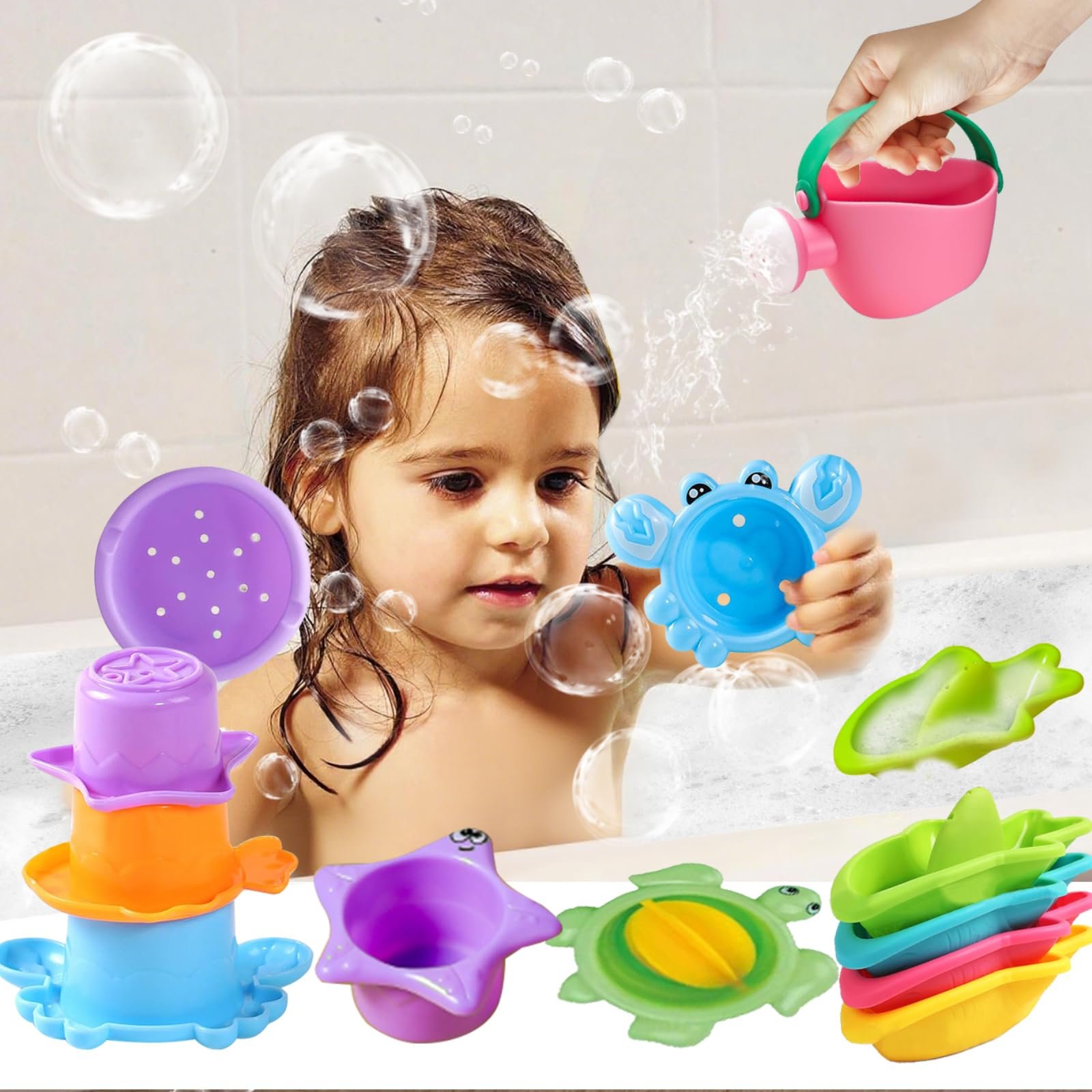 Набор игрушек для ванны 10 шт., фото №4