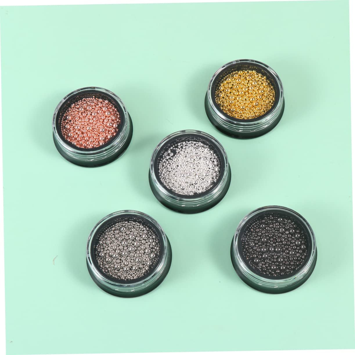 Украшения для ногтей Набор Микро бисер, микро икра, металлические шарики, фото №2