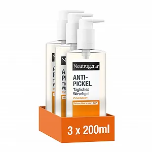 Гель для ежедневного умывания Neutrogena Anti-Pimple с 2% салициловой кислотой (BHA) 3 x 200 мл - Фото 1