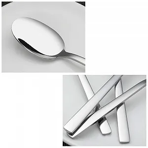 Ложка для сервірування Cadine, набір 6 шт, з нержавіючої сталі, велика, столові прибори для сервірування, 24 см synthetic.ua - Фото 1