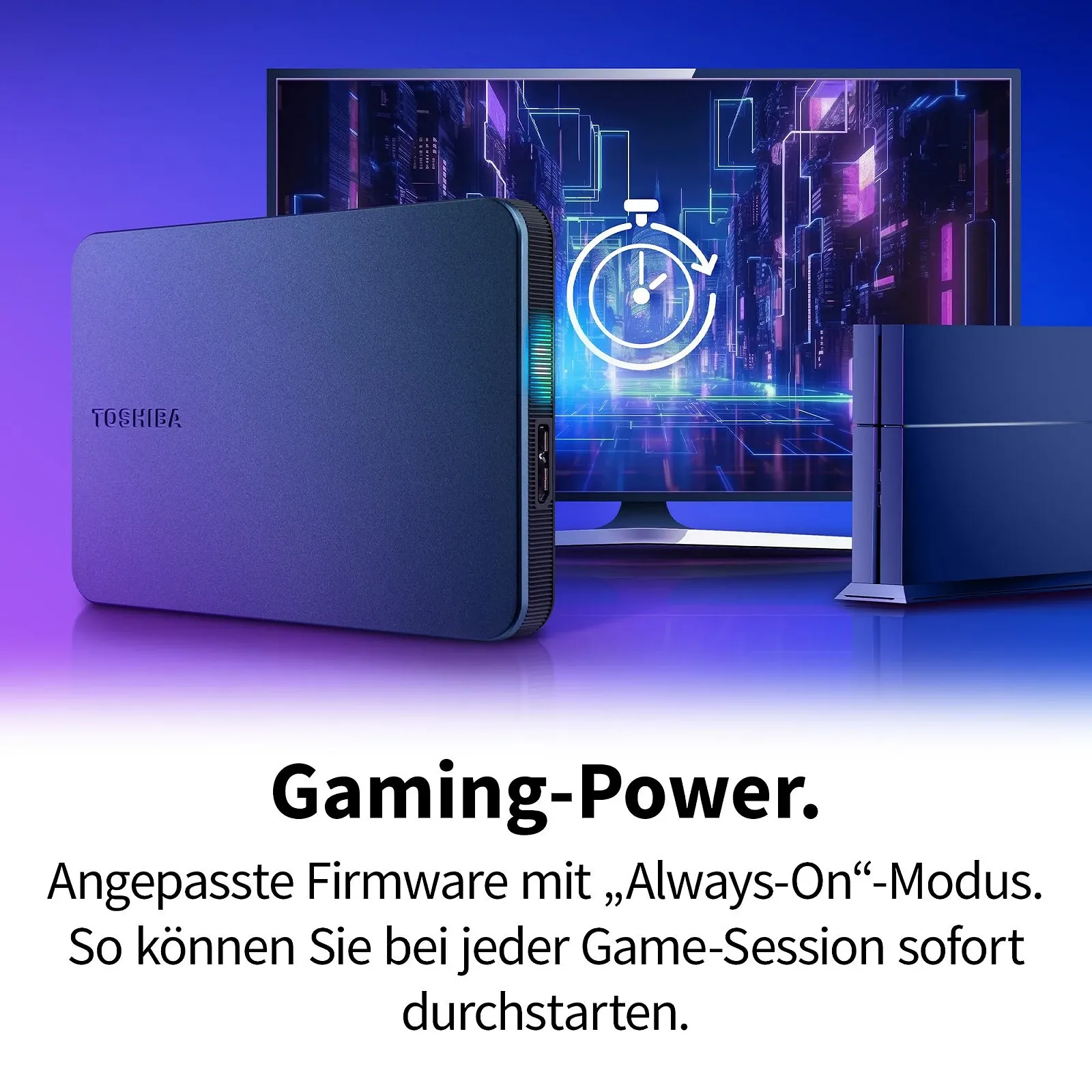 Внешний жесткий диск Toshiba Canvio Gaming HDTX220EK3AA 2TB USB 3.2 Gen 1 Black, фото №2