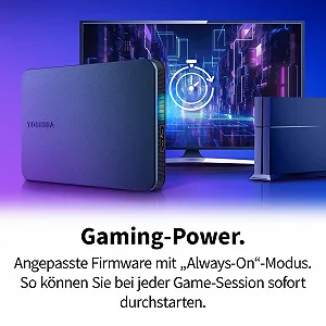 Внешний жесткий диск Toshiba Canvio Gaming HDTX220EK3AA 2TB USB 3.2 Gen 1 Black synthetic.ua - Фото 1