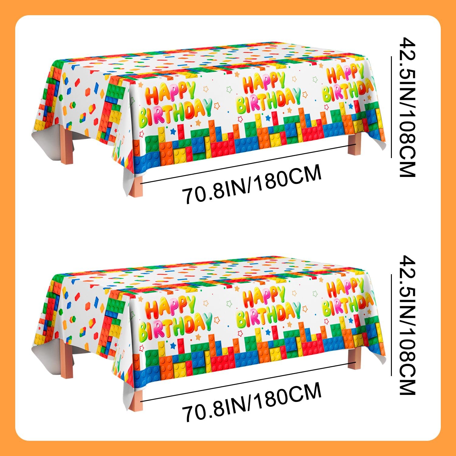 Скатертина Building Blocks 3 шт. Різнокольорова, фото №3