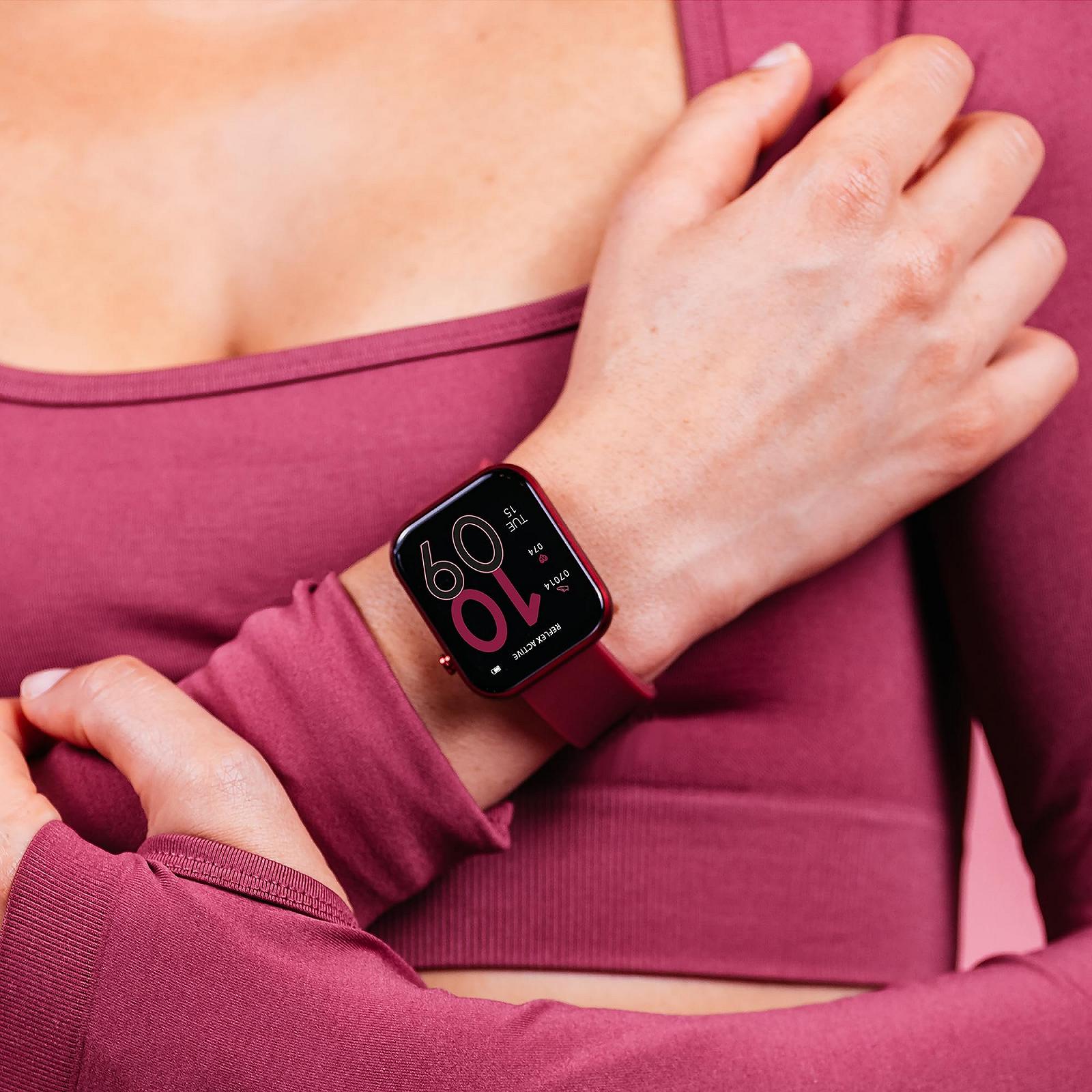 Смарт-годинник Reflex Active Red RA12-2158, ягідний, Modern, фото №4