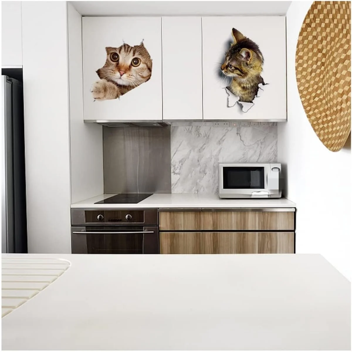 Наклейки на стіну 3D Cat 6 шт., фото №7