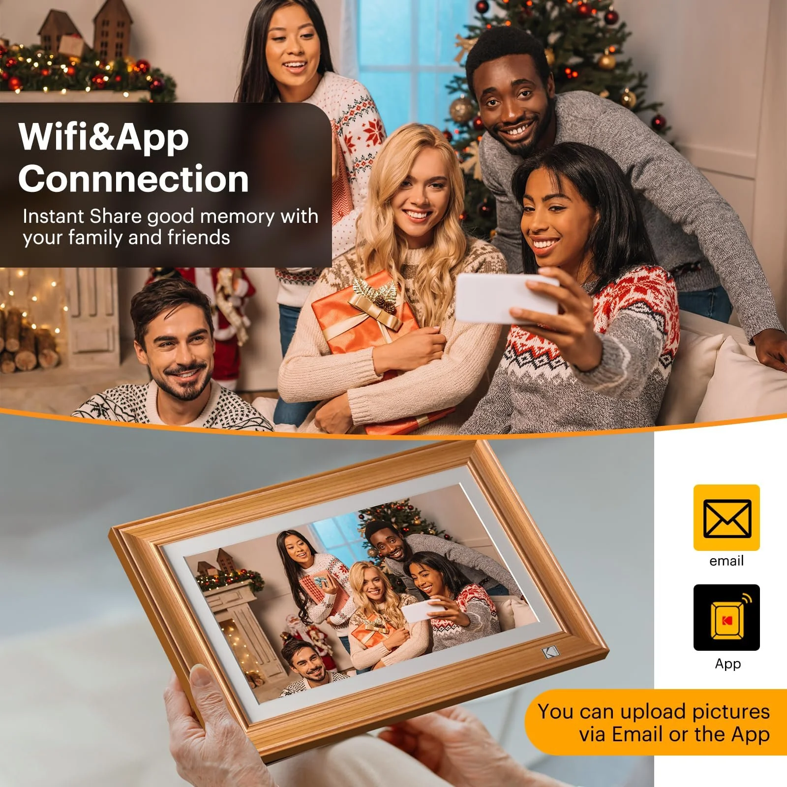 Цифровая фоторамка KODAK 14.1 дюйма WLAN Full HD IPS Сенсорная Cloud 32GB, фото №4