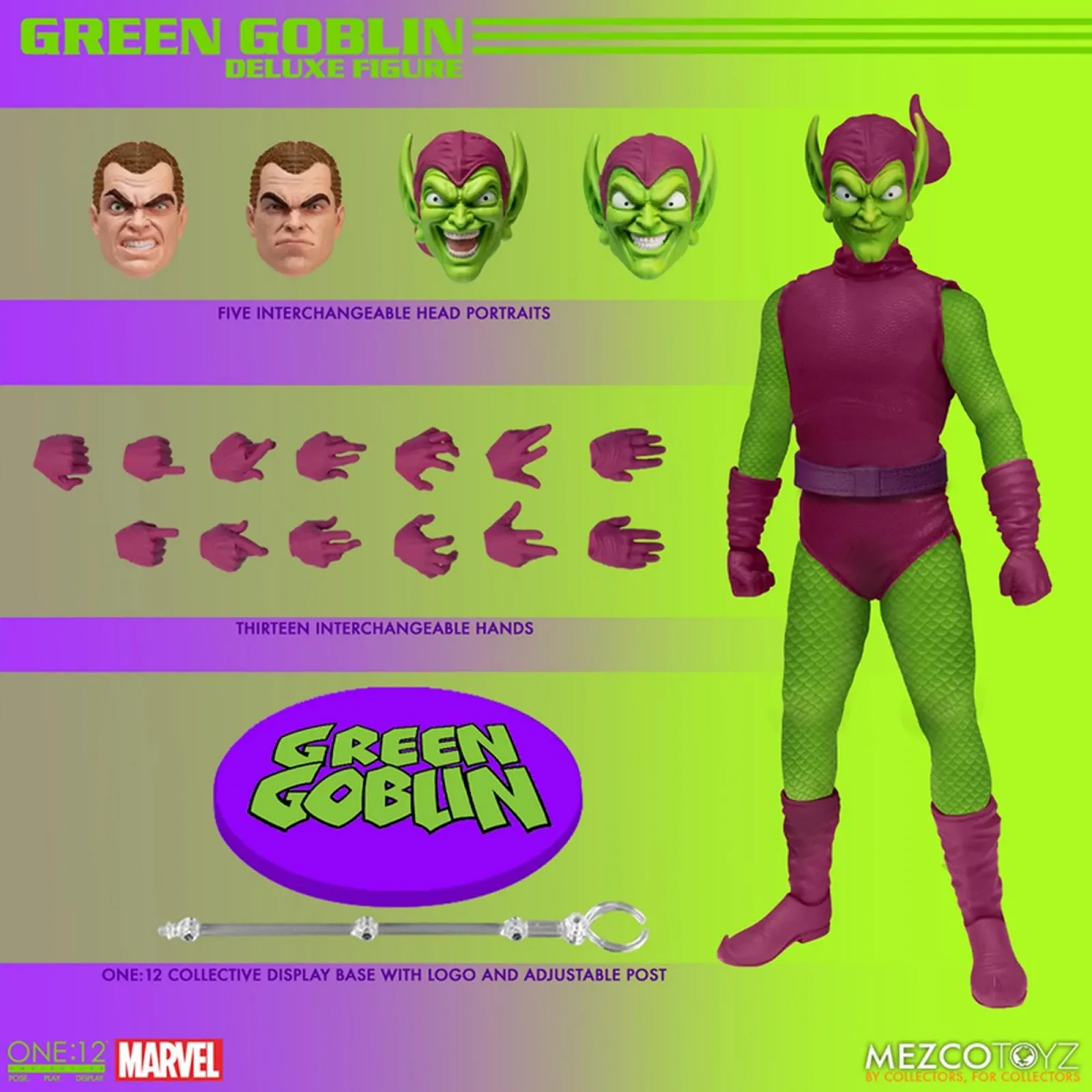 Фігурка Mezco Marvel Green Goblin One:12 Deluxe Edition, фото №7