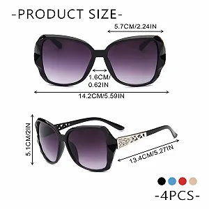 Сонцезахисні окуляри Жіночі UILYNIU Поляризовані Оверсайз Вінтажні Квадратна оправа synthetic.ua - Фото 1