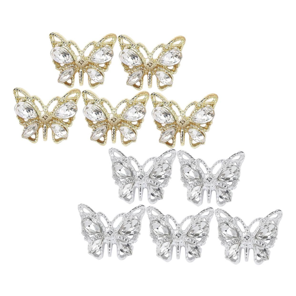 Підвіски Метелик Healeved для нігтів, стрази, фото №1